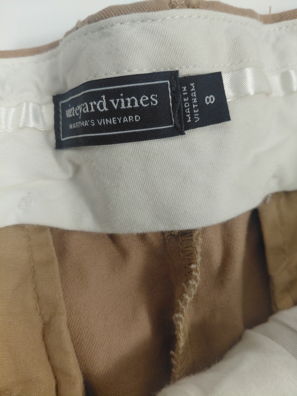 VTG Vineyard Vines Women's Wide-Leg Pants in Tan Sz 8 - Picture 4 of 10
